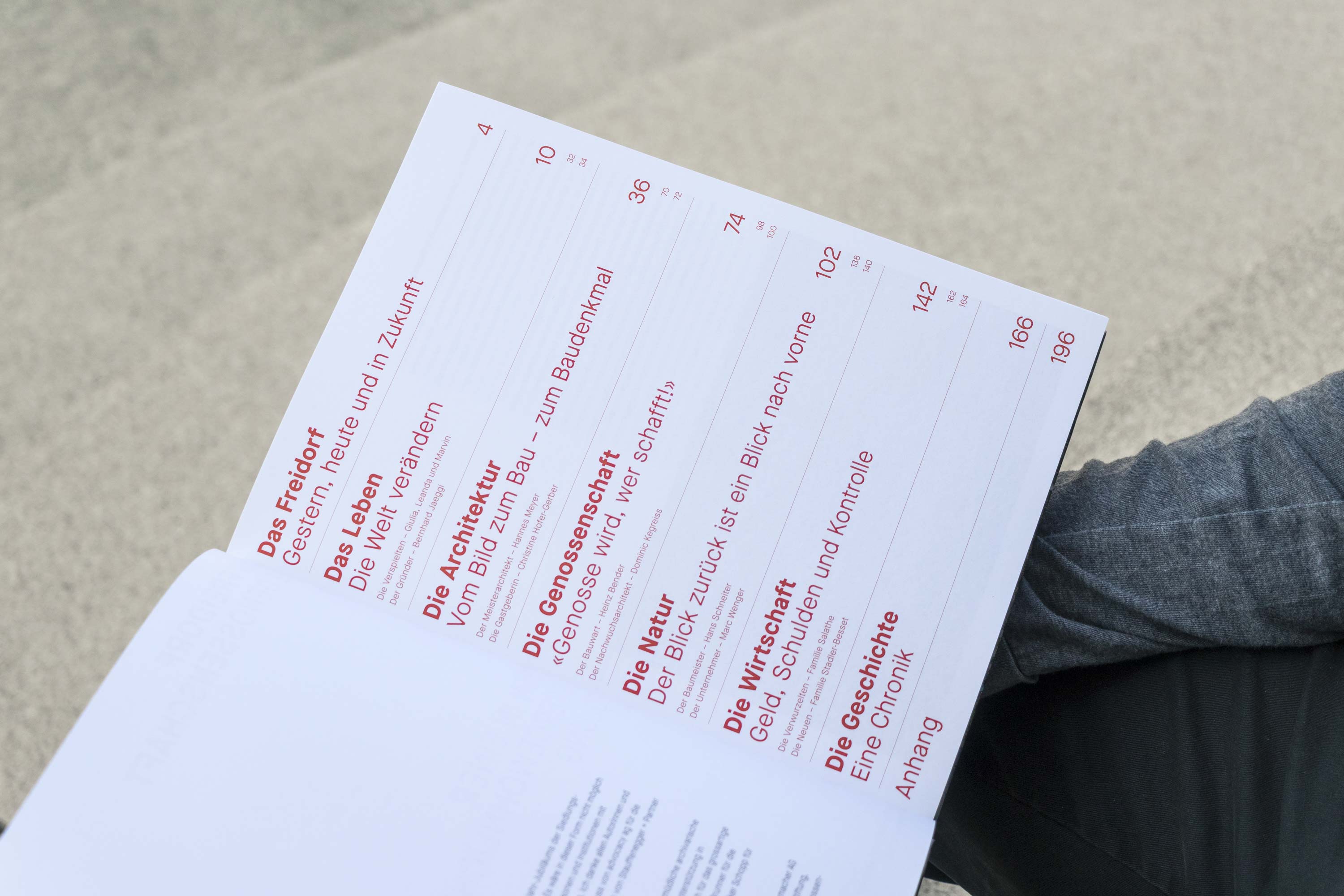 Editorial Design für die Publikation über das Freidorf